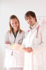 Fototapeta premium 2 Young doctors