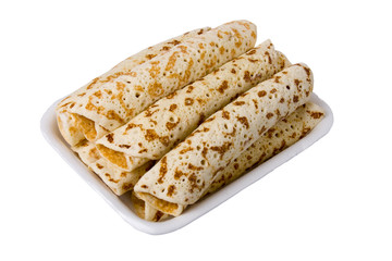 Fried pancakes stuffed