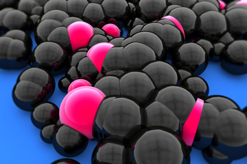 Obraz premium Nanotubes - the symmetry and coal