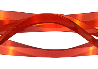Crédence de cuisine en verre imprimé Vague abstraite orange wave