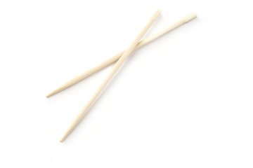 Chopsticks isolated on white
