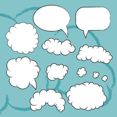 Plain vector bubbles set