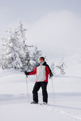 Fototapeta na wymiar Portrait of skier