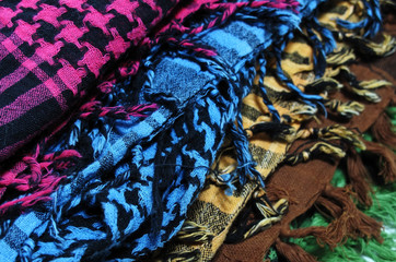 foulards, inde,arabe,keffiehs,multicolores,couleurs