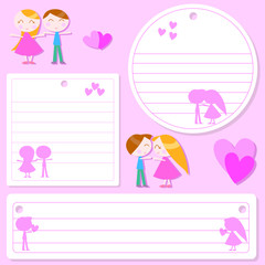 set of love sticker