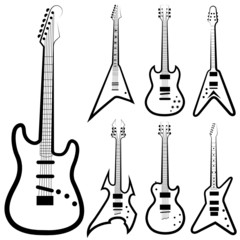 vector guitar set