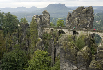 Fototapeta na wymiar Bastei (Festung) im Elbsandsteingebirge