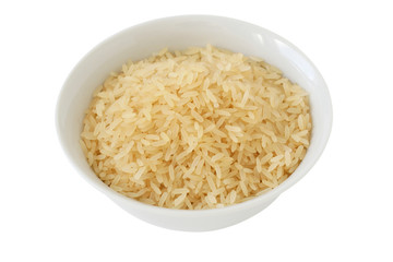 dry rice in a bowl