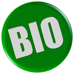Button grün rund BIO