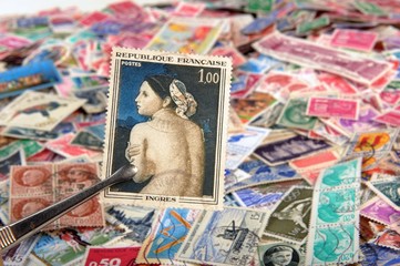 timbres - 1,00 francs - Ingres - philatélie France
