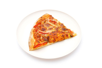 Pizza isolated on the white background