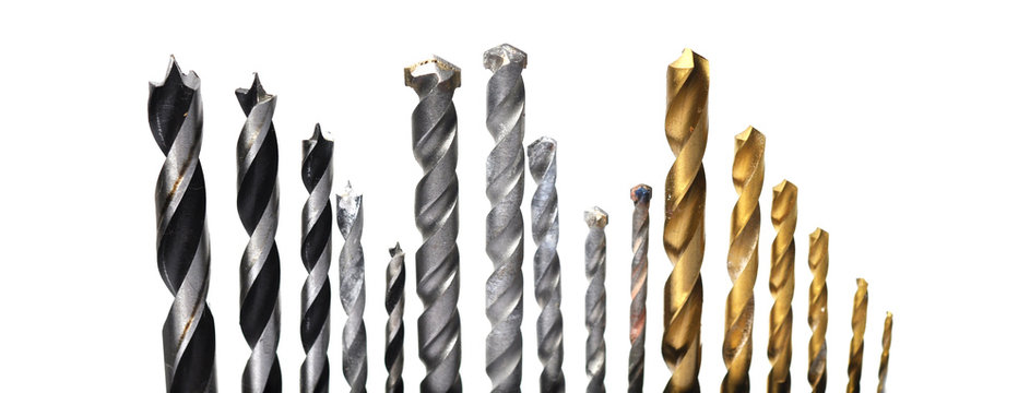 Bohrer - set. Stahl, holz, beton