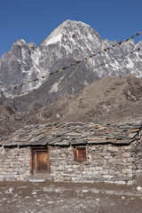 Fototapeta na wymiar Mountain Farmhouse in the Nepalese Himalayas