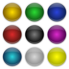 runde Buttons metallisch