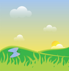 Fototapeta premium Spring Butterflys in front of te hill