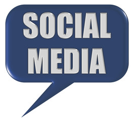 Sprechblase blau SOCIAL MEDIA