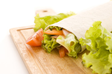 sandwich  with fresh vegetables