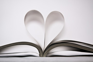 Heart of magazine pages