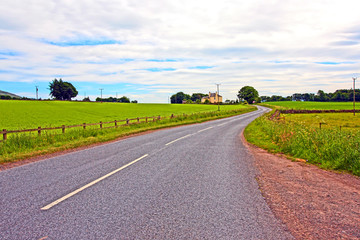 Fototapeta na wymiar A road in the countryside