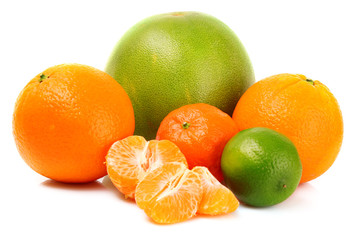 Fruits isolated on white