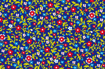 Vector drawing of floral fabric ornament