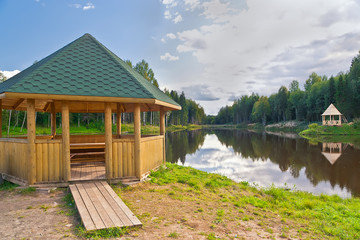 Fototapeta premium wooden gazebo