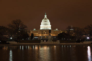 United States Capitol Building at night