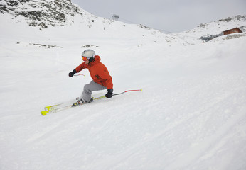 skiing on on now at winter season