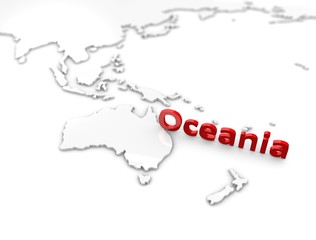 Oceania region map