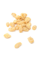 Textured Soy Protein (Soy Meat) Isolated on White Background