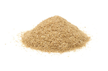 Pile of Wheat Bran Isolated on White Background
