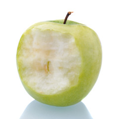 bitten green apple
