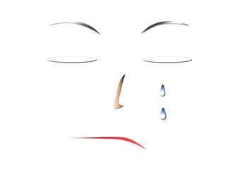 Naklejka premium visage qui pleure