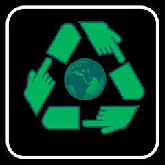 point Recycling symbol, vector