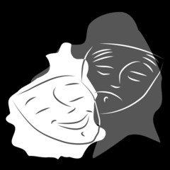 Comedy and tragedy masks