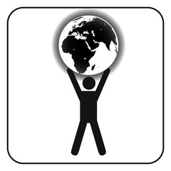 Man holding the earth