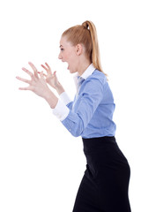 Obraz premium Angry business woman