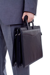 business person holding a suitcase