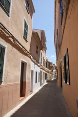 Fototapeta na wymiar pedestrian street at Ciutadella