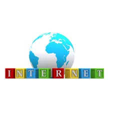 Internet On Baby Blocks With Earth Render