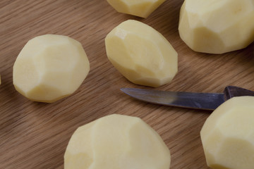 Geschälte Kartoffeln