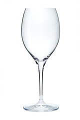 Empty wine glass, isolated on a white background