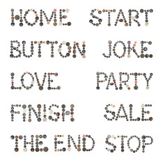 Sewing buttons Alphabet