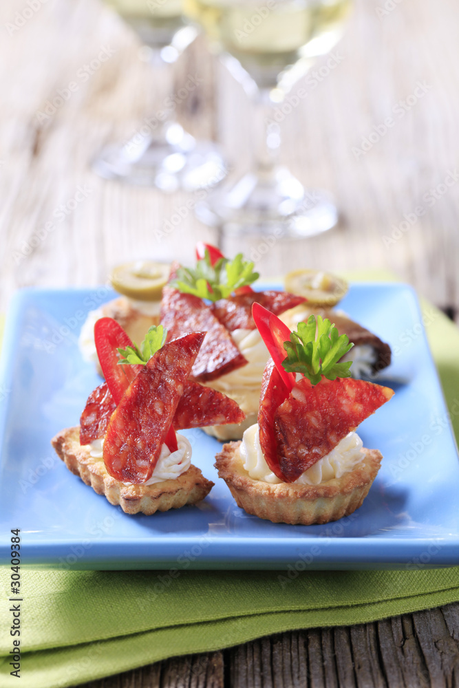 Canvas Prints tartlet canapes