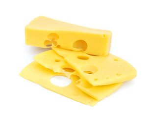 Piece of cheese with slices