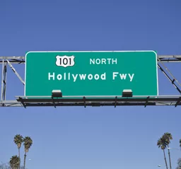 Zelfklevend Fotobehang 101 Hollywood Fwy with Palms © trekandphoto