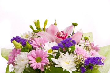 Magnificent bouquet on a white