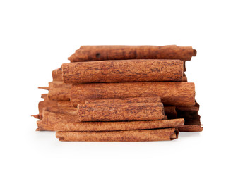 cinnamon on a white background