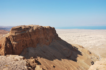 Fototapeta na wymiar Scenic widok twierdzy Masada, Morze Martwe, Izrael.