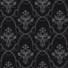 Schwarzes Barockmuster